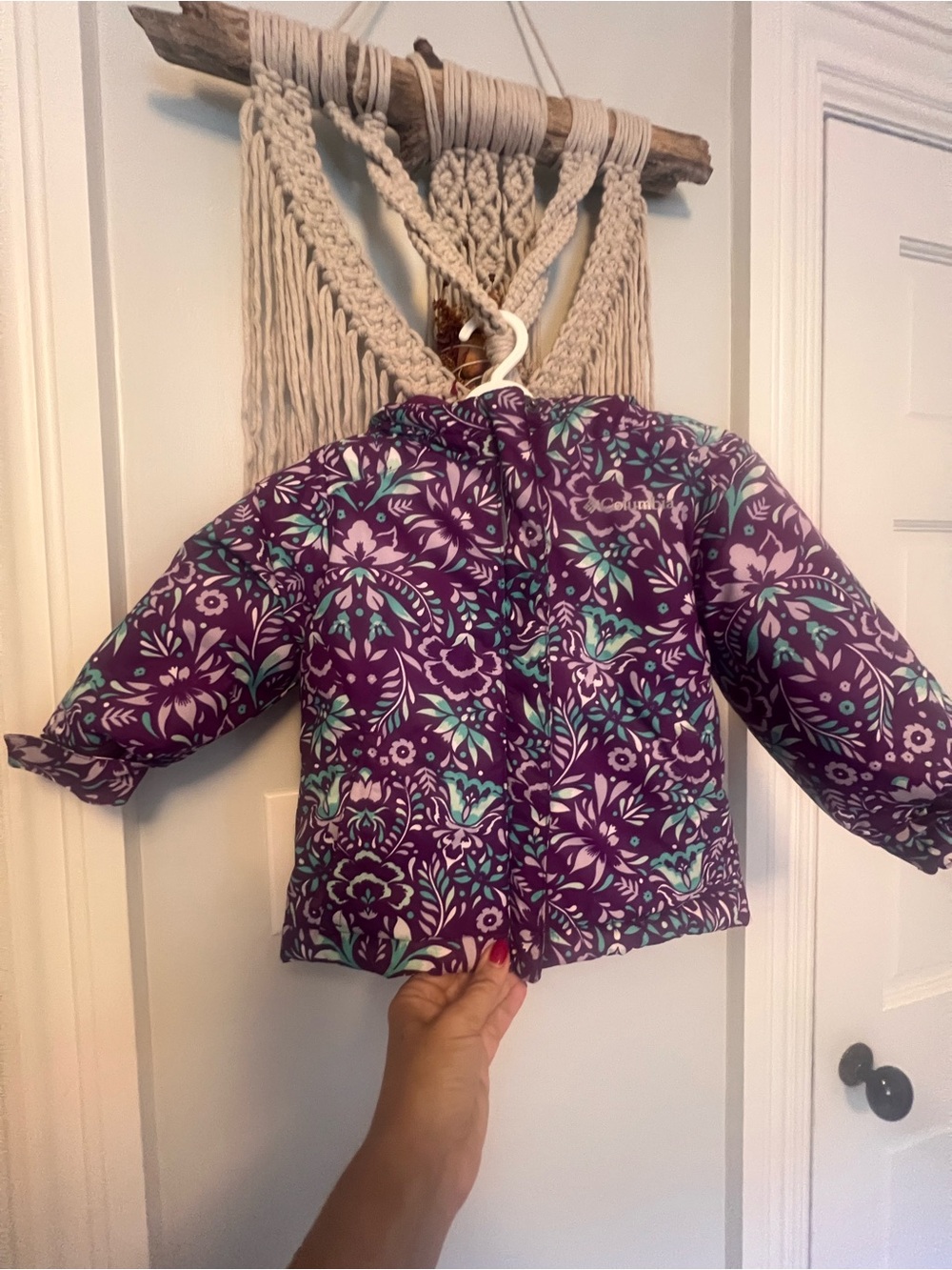Columbia Purple Floral Hooded Puffer